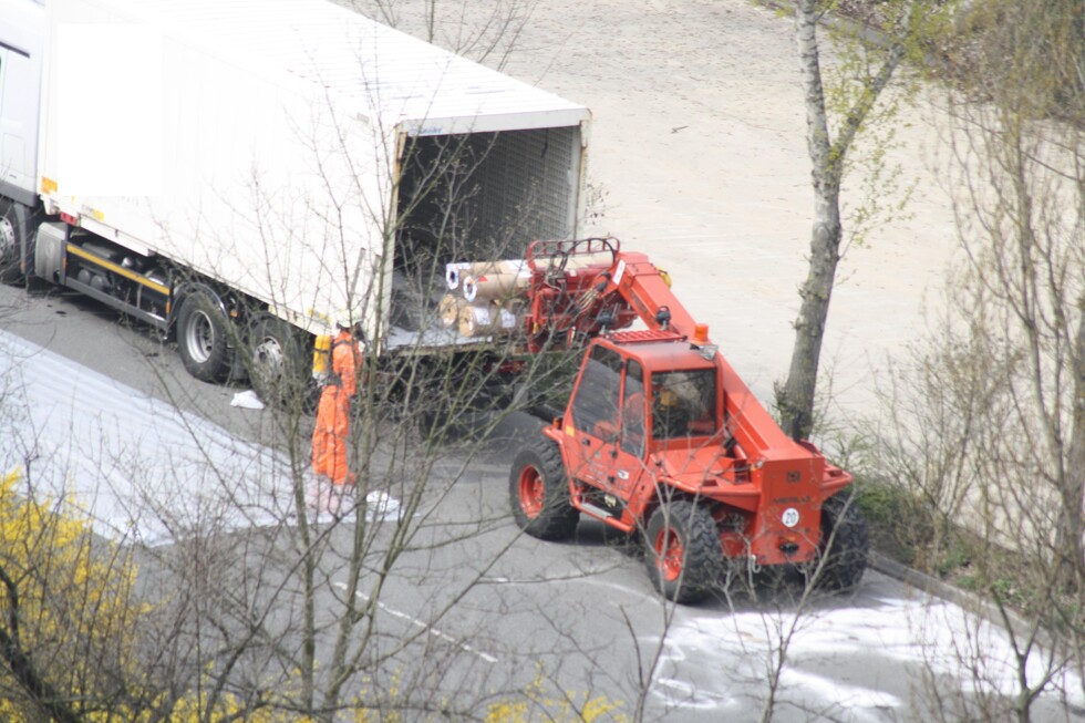 Entladen des LKW