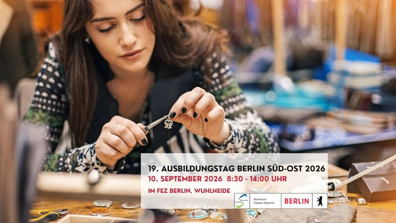 Veranstaltungsbild des Ausbildungstag Süd-Ost, Frau bei der Schmuckherstellung