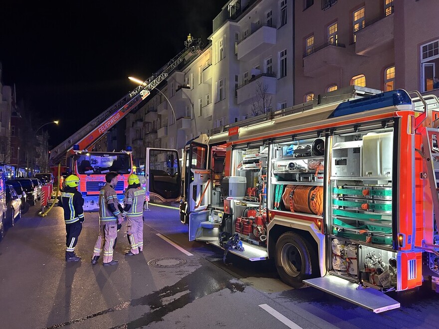 Löschfahrzeug im Einsatz