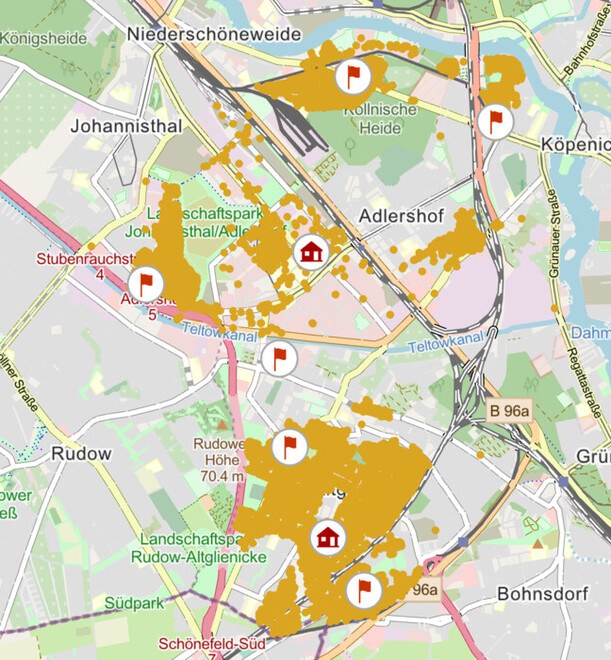 Übersichtskarte Notrufannahmestellen und Betreuungsstellen