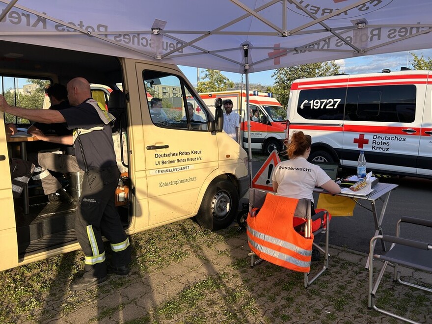Fernmeldebetriebsstelle im Einsatzabschnitt Transport
