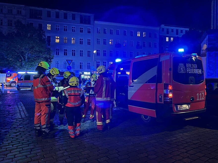 Einsatzkräfte aus dem Einsatzabschnitt Medizinischen Rettung