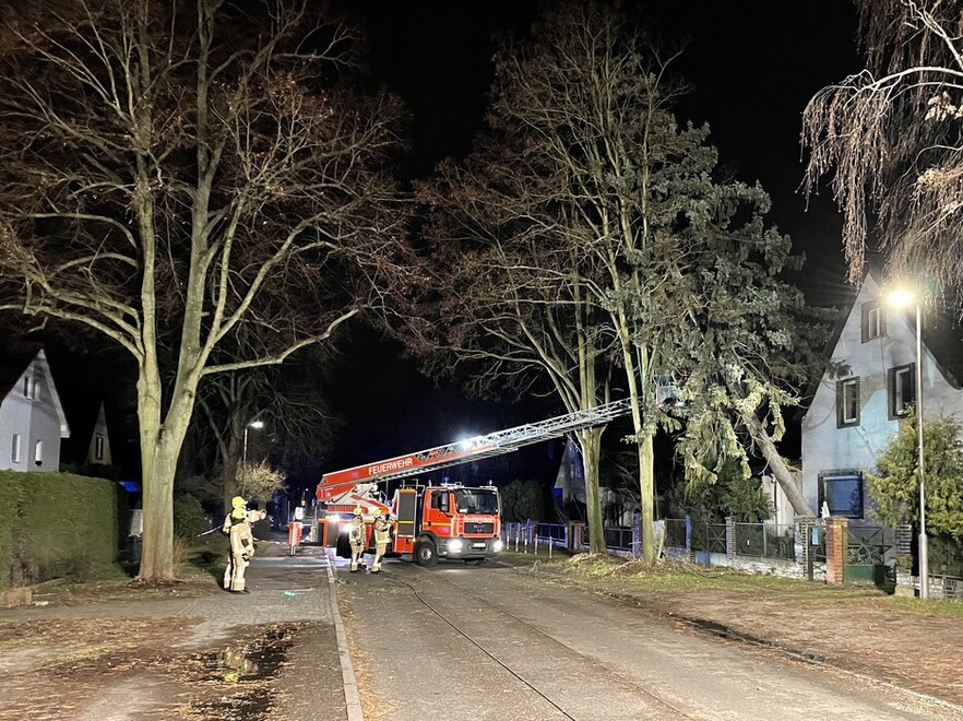 Drehleiter im Einsatz