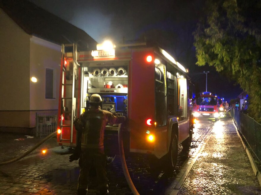 Drehleiter im Einsatz