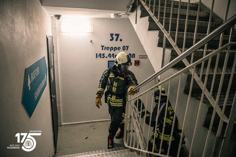 14. Berlin Firefighter Stairrun im 175. Jubiläumsjahr der Berliner Feuerwehr