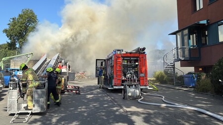 Die Einsatzstelle von der Montanstraße aus