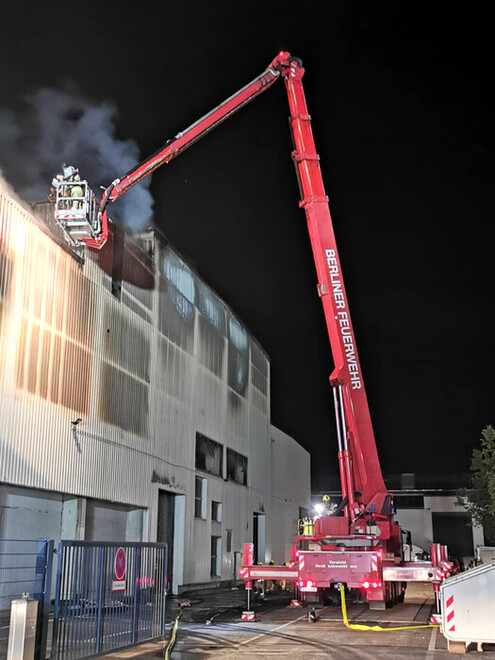 Teleskopmast im Einsatz