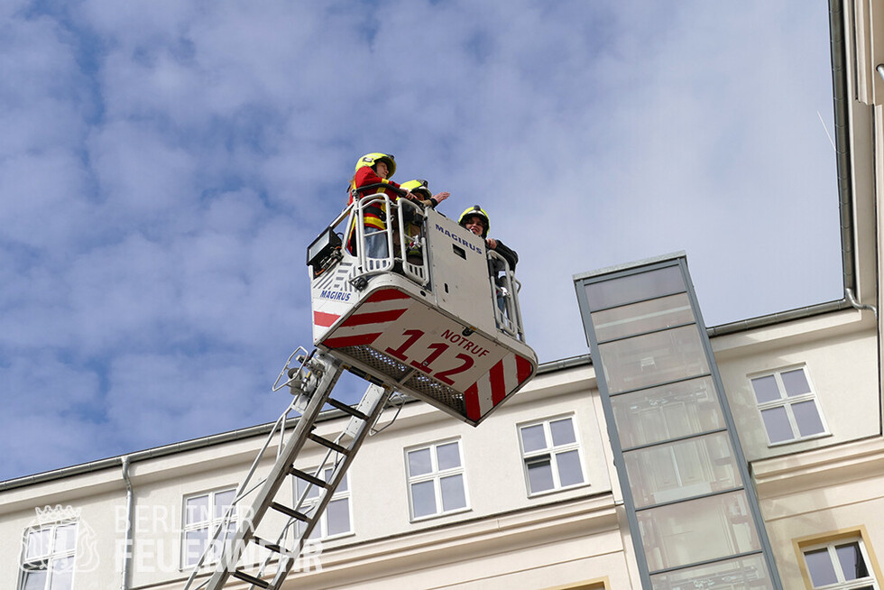 Fahren in einer Drehleiter