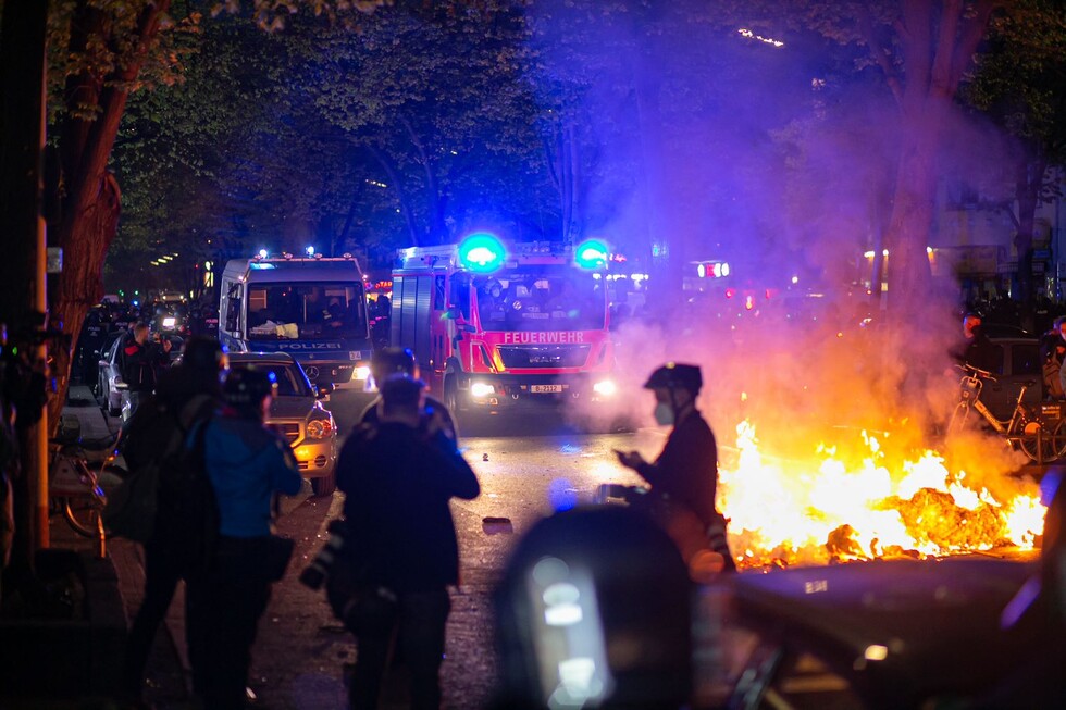 Übersicht Einsatzstelle am 1. Mai