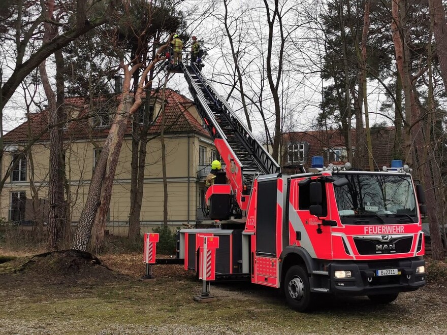 Drehleiter im Einsatz 