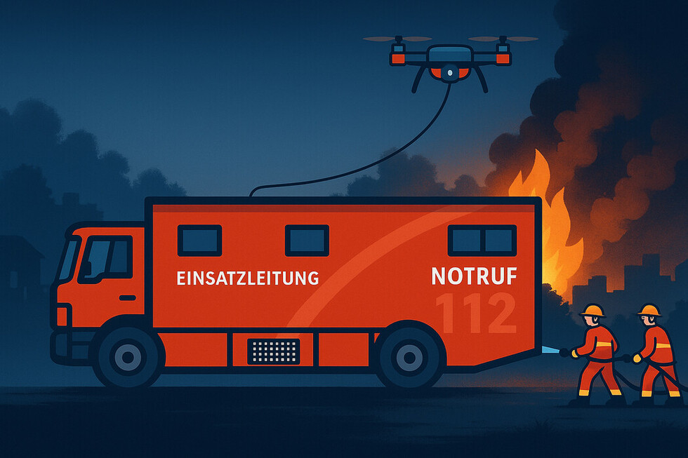 ELW2 mit Drohne im Einsatz