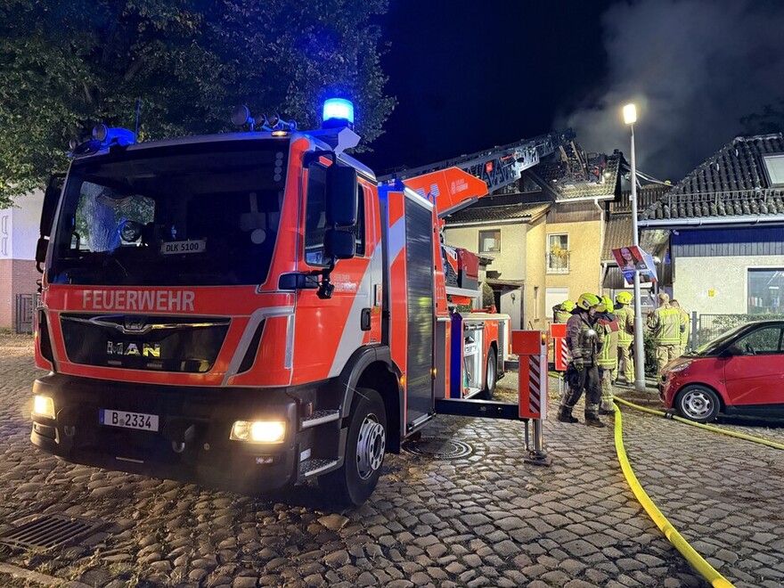 Drehleiter im Einsatz
