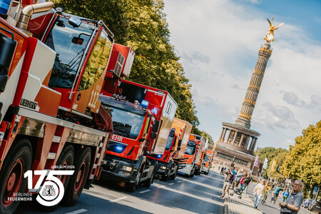 Symbolbild der Seite Fahrzeugkorso zum 175‑jährigen Jubiläum der Berliner Feuerwehr