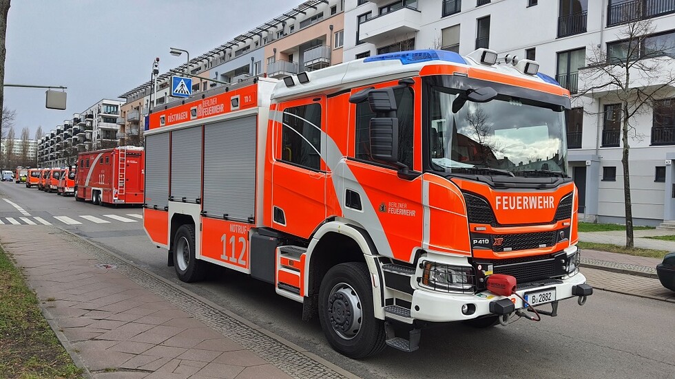 Rüstwagen des TD an der Einsatzstelle