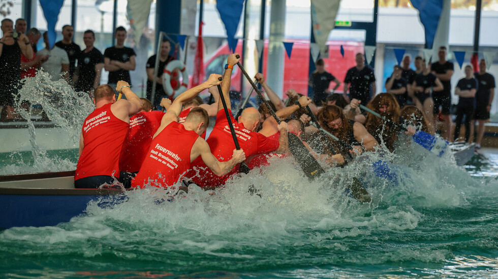 Action auf dem Wasser.