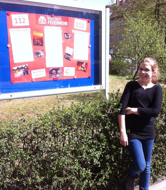 Schaufenster vor der FW Mariendorf