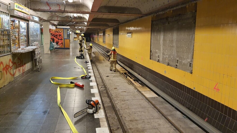 Einsatzstelle im U-Bahnhof