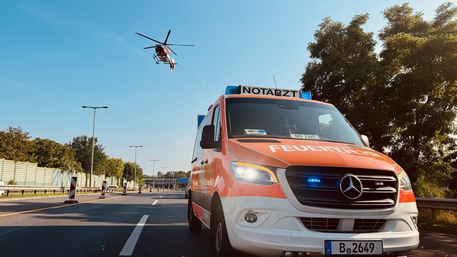 Start des Rettungshubschraubers
