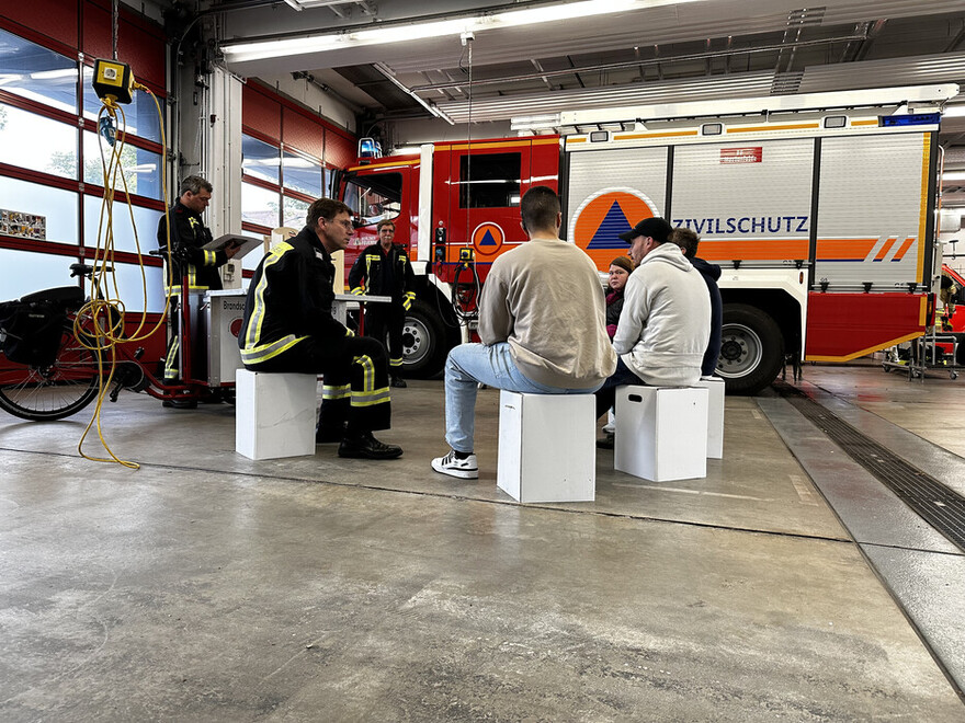 Das Feuerwehrinformationsfahrrad