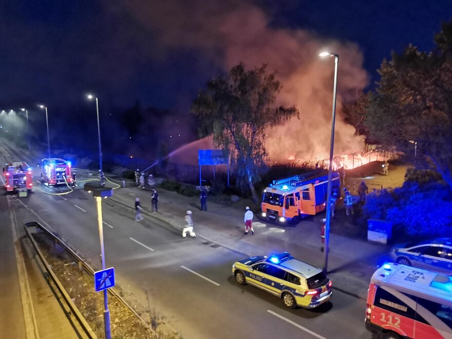 Einsatzstelle an der Halenseestraße