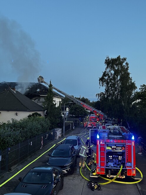 Brandbekämpfung über DLK