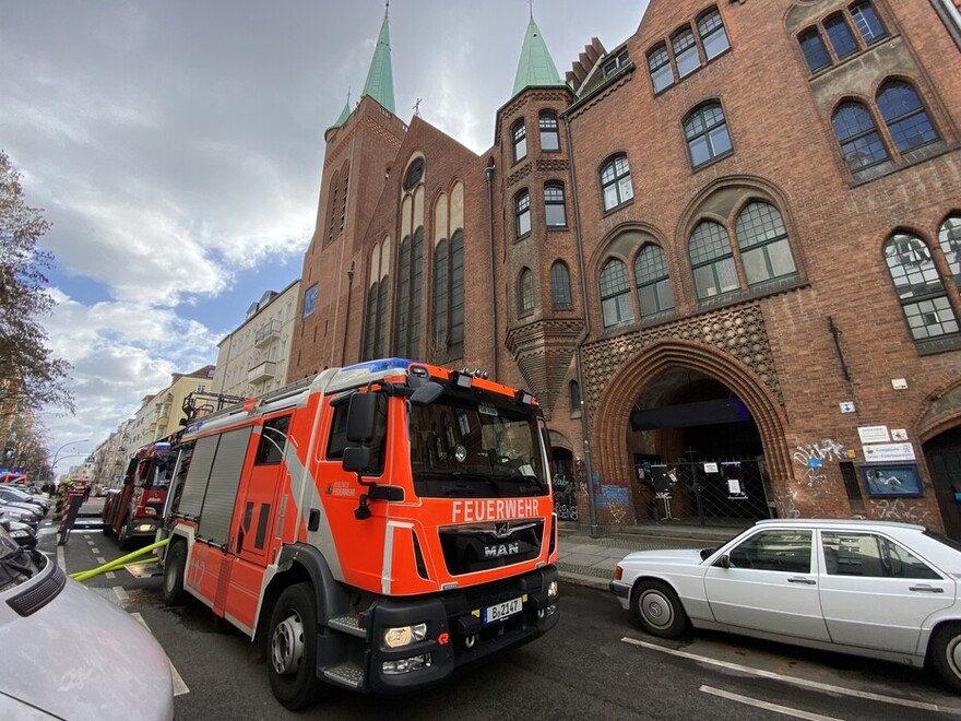 Der Brand ereignete sich in dem höchsten Kirchturmdach