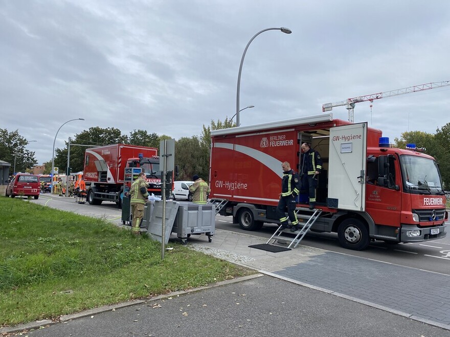 Wechsel der Einsatzkleidung beim GW Hygiene