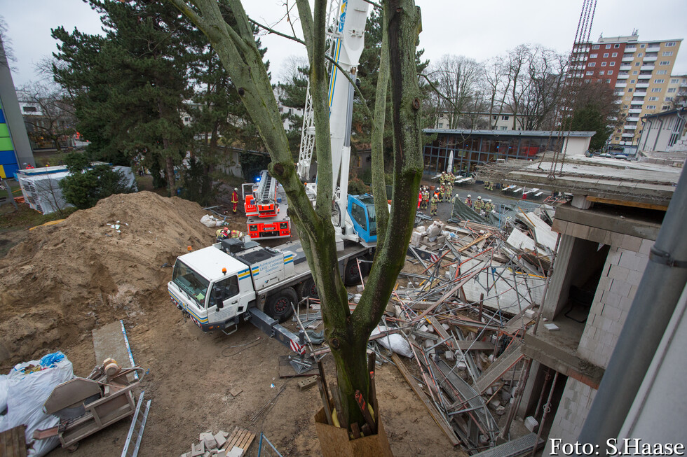 Einsatzstelle von oben