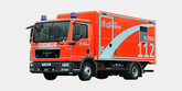 Abbildung Rettungswagen für den Transport von Patientinnen und Patienten mit hochansteckenden Krankheiten.
