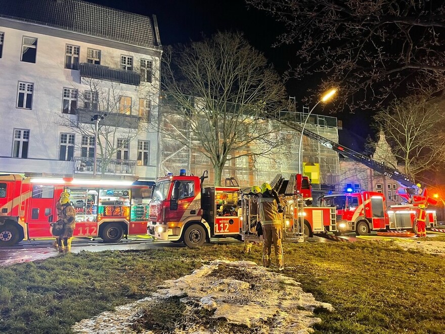 Fahrzeuge an der Einsatzstelle