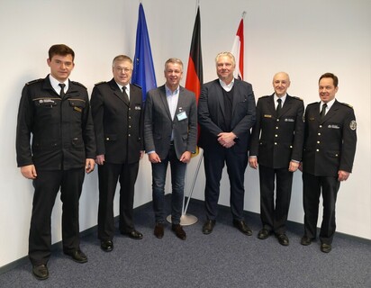 von links nach rechts: Markus Rauberger, Dr. Karsten Homrighausen, Stephan Wevers, Jakob Vedsted Andersen, Arvid Graeger, Per Kleist
