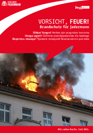 Dokument Vorsicht, Feuer! Abbildung der Titelseite