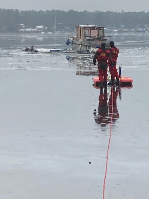 Einsatzkräfte an der Einsatzstelle