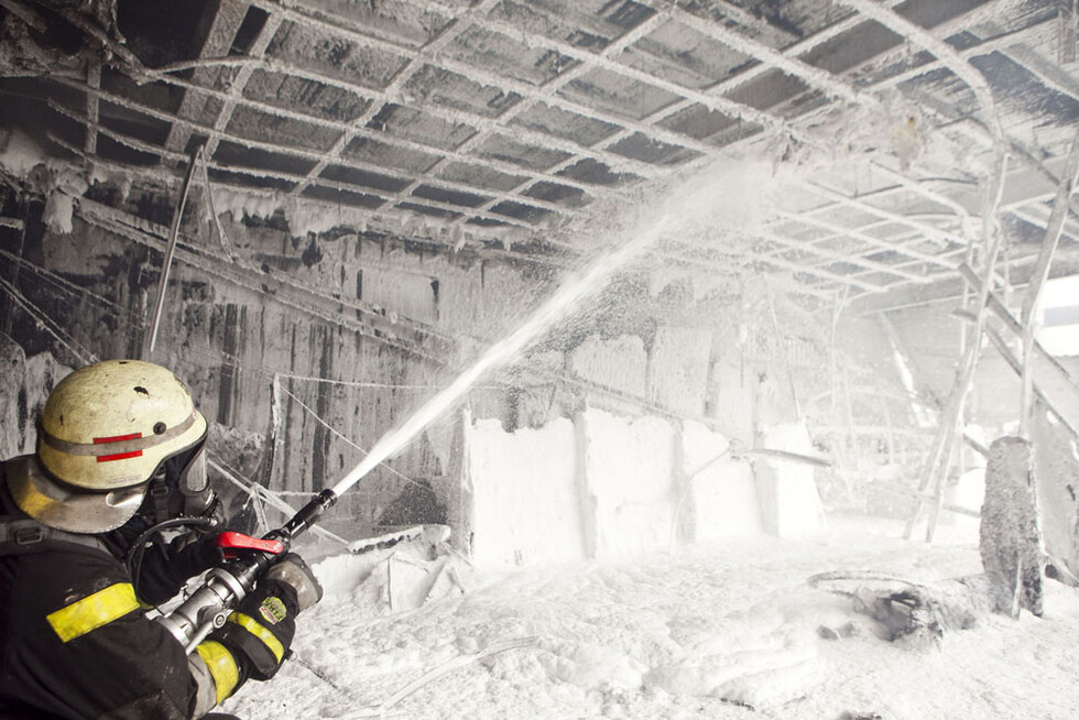 A-Trupp im Löschangriff