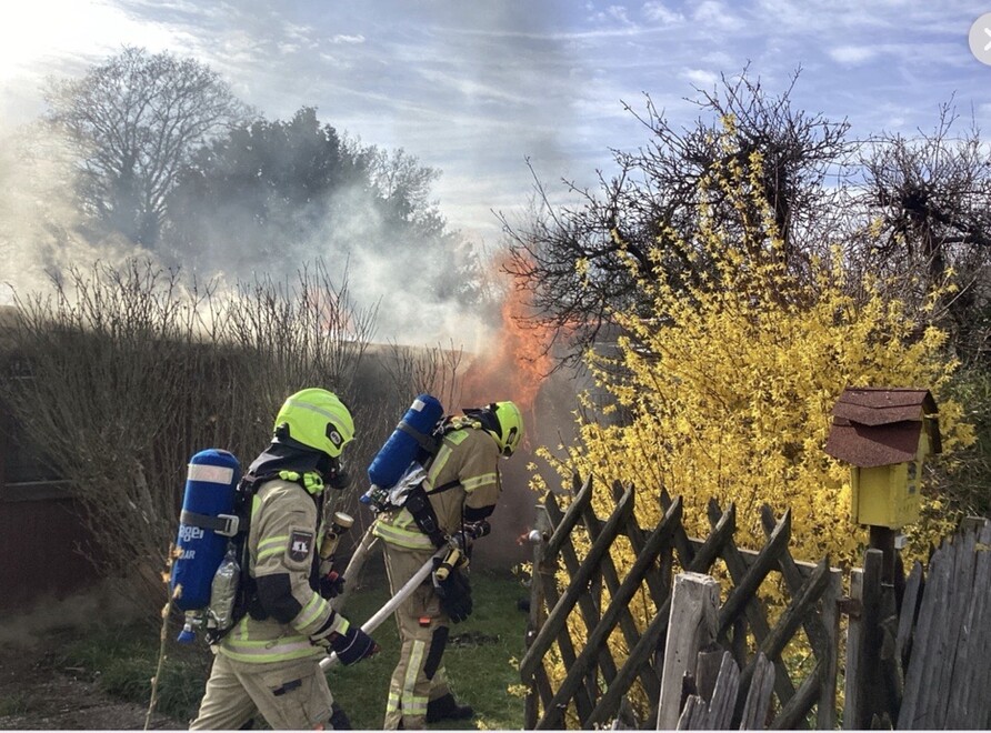 Brandbekämpfung in Britz