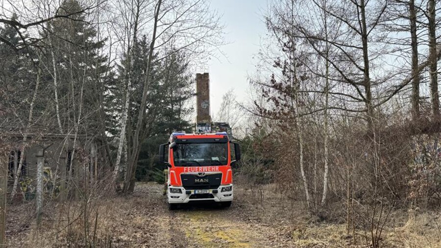 Löschfahrzeug an der Einsatzstelle