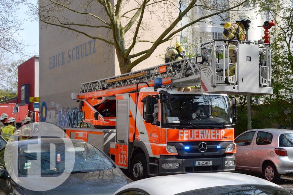 Drehleiter in Bereitschaft