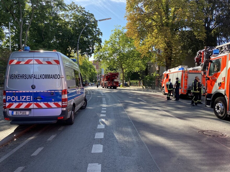 Blick in Richtung Unfallstelle