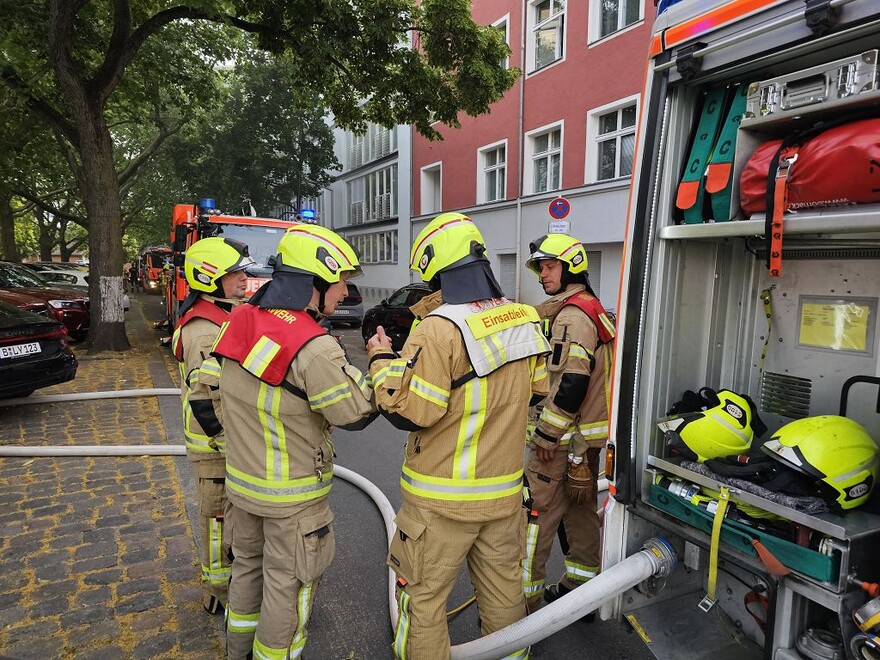 Einsatzbesprechung Durlacher Straße