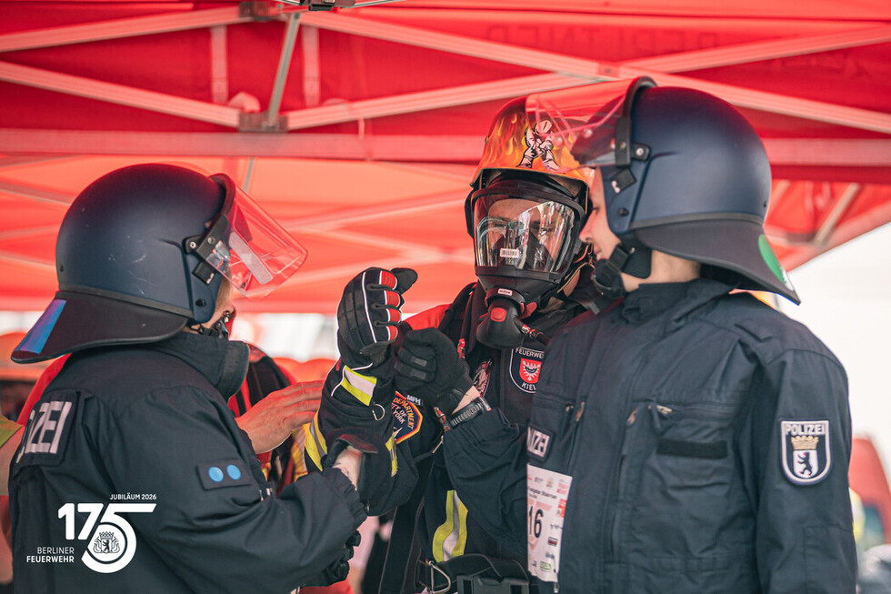 14. Berlin Firefighter Stairrun im 175. Jubiläumsjahr der Berliner Feuerwehr