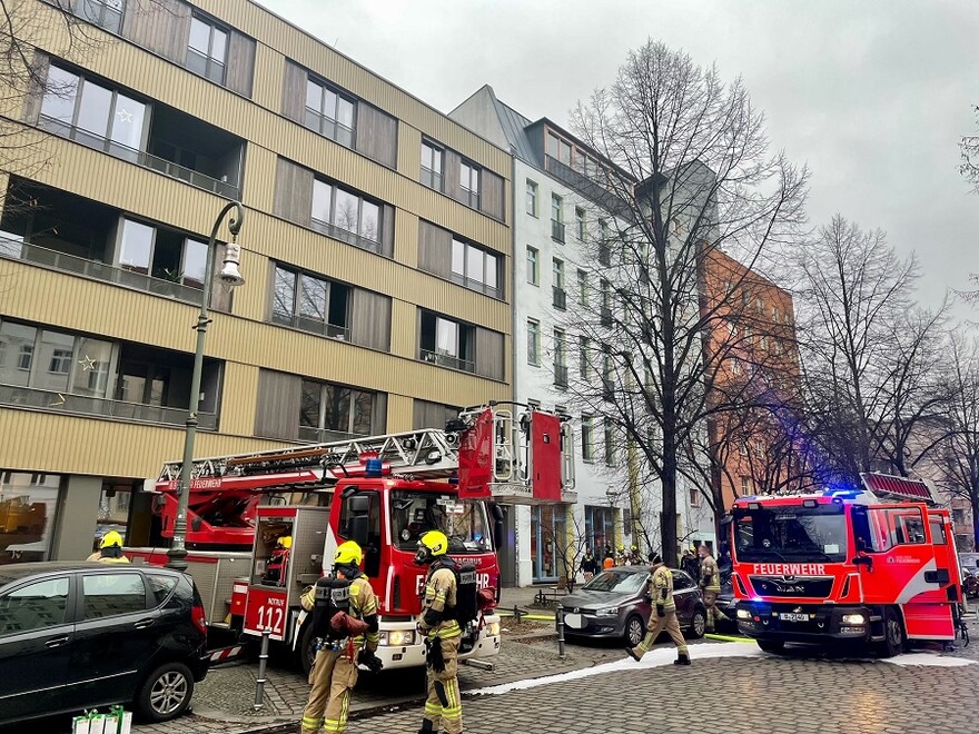 Fahrzeuge an der Einsatzstelle