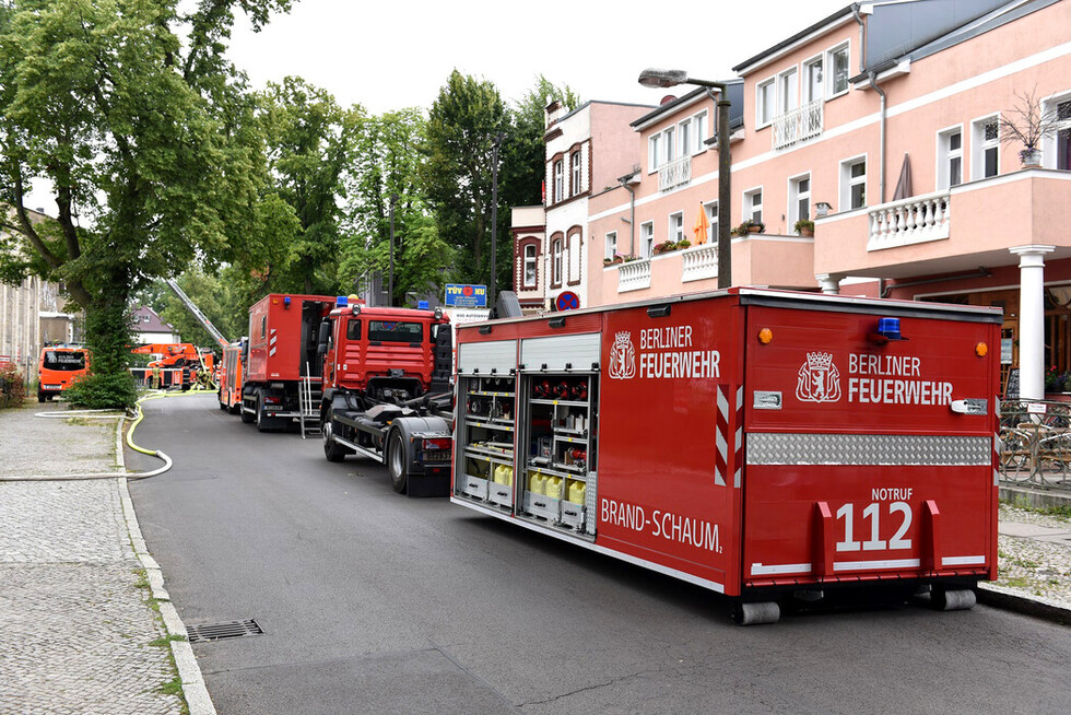 Fahrzeuge an der Einsatzstelle