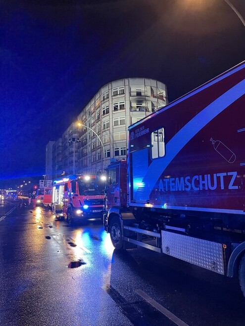 Abrollbehälter Atemschutz an der Einsatzstelle