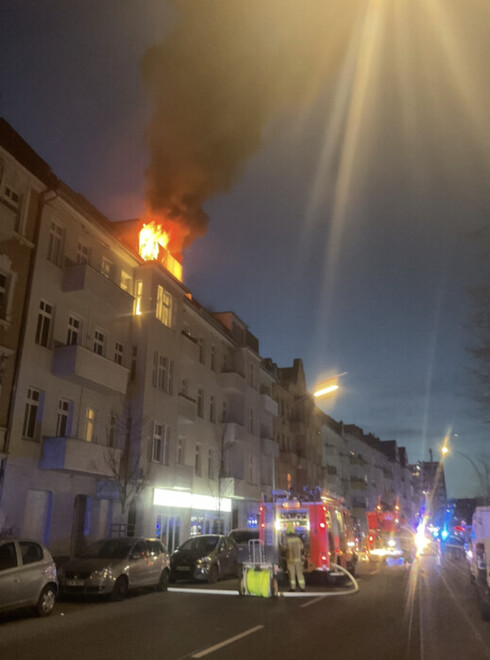 Brand im Dachgeschoß