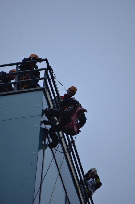 Arbeiten an der Fassade