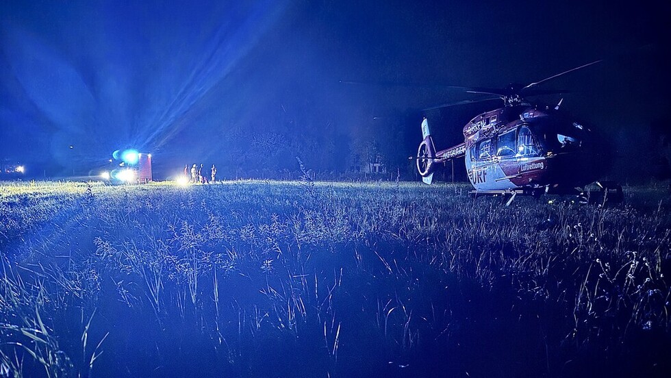 Rettungshubschrauber zum Verletztentransport