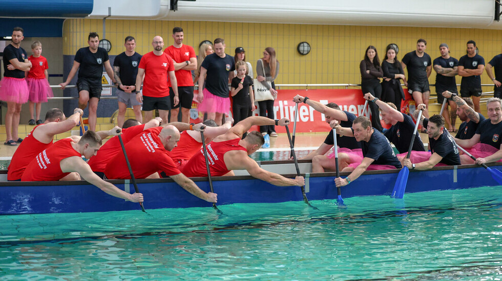 Auch eine Mannschaft der Feuerwehr der Stadt Brandenburg an der Havel nahm am Wettkampf teil.