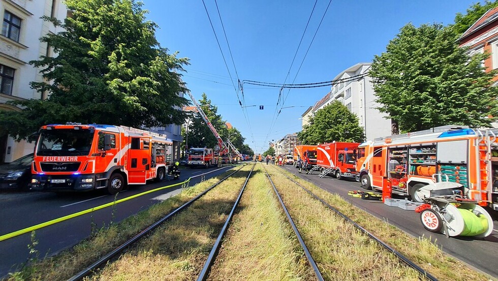 Fahrzeuge an der Einsatzstelle