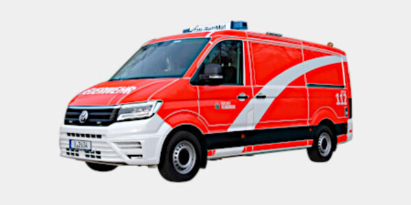 Gerätewagen Rettungsmaterial schräg vorn Fahrerseite