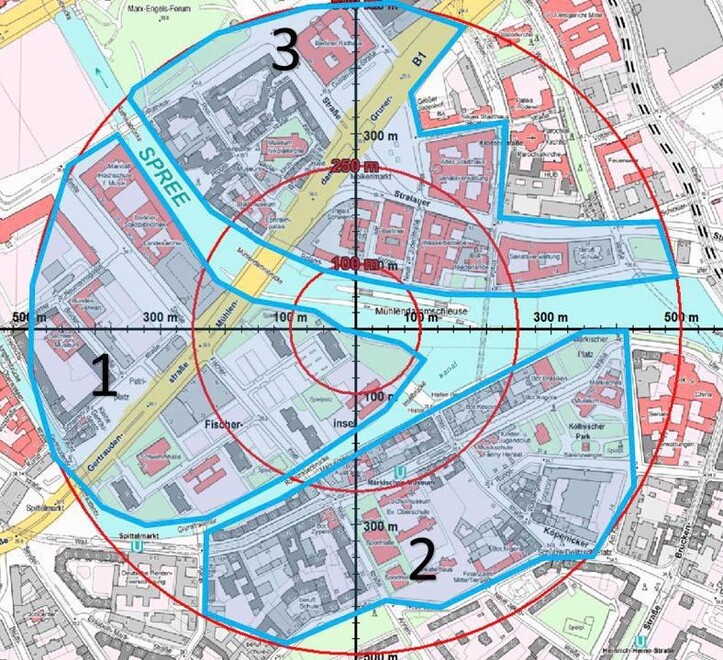 Sperrkreis um den Fundort